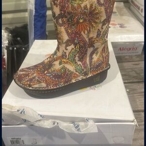 Alegria Multicolor Paisley Boots